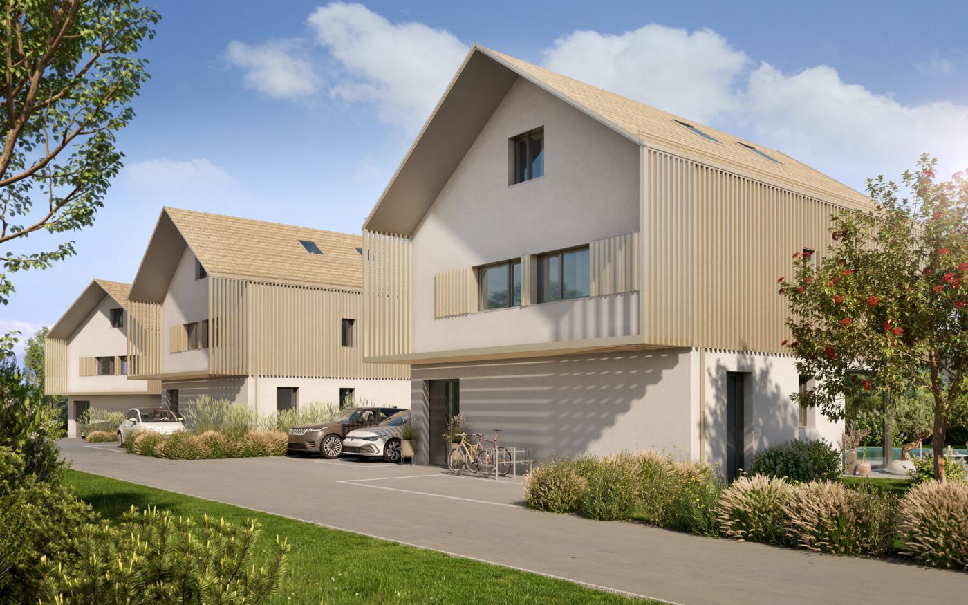 Architecture contemporaine — Promotion du Tilleul — 3 villas en PPE